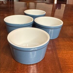 Cuisinart Set of 4 Blue Stoneware Ramekins